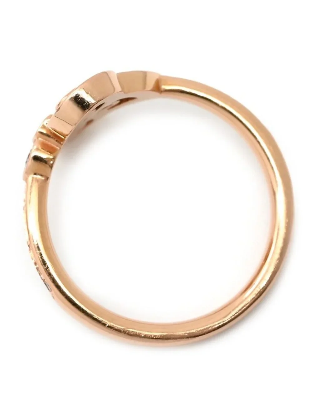 Tiffany & Co Ring Fleur de Lis Diamond Rose Gold Pink T& 18k PG Elsa Peretti